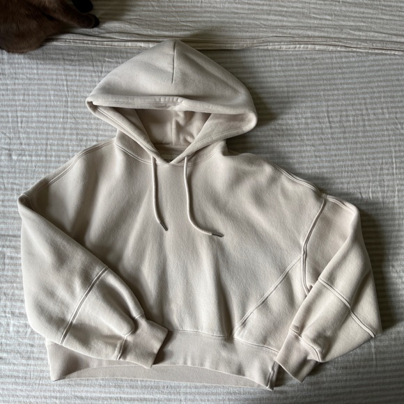 Abercrombie Essential Mini Sunday Hoodie in Beige - Picture 2 of 5
